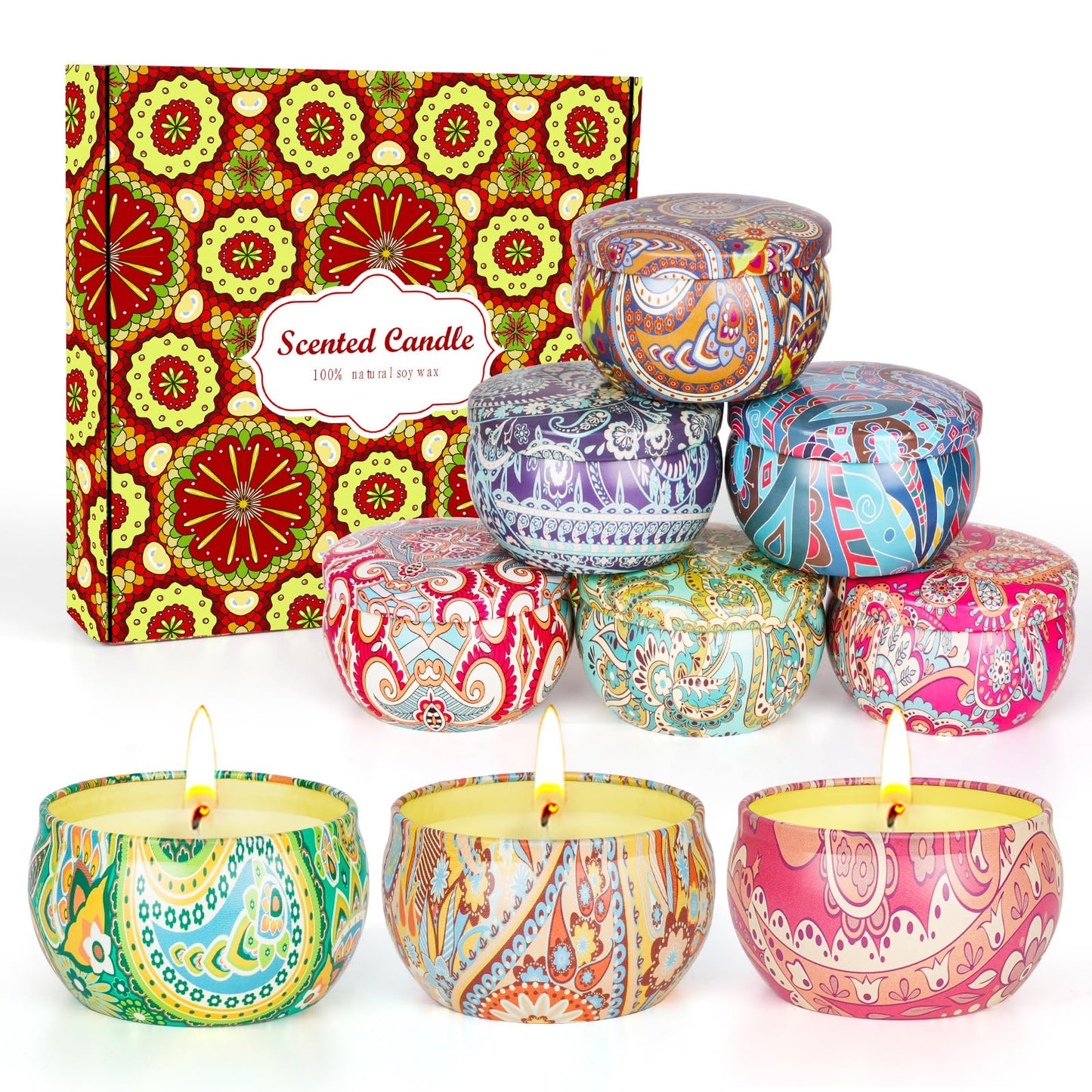 9 Pack 22.5oz Scented Candles Gifts for Women140-160 Hours Home Scented CandlesAromatherapy Candle Gifts Set Soy Wax Candles for Christmas Day Birthday Mothers Day Valentines Day