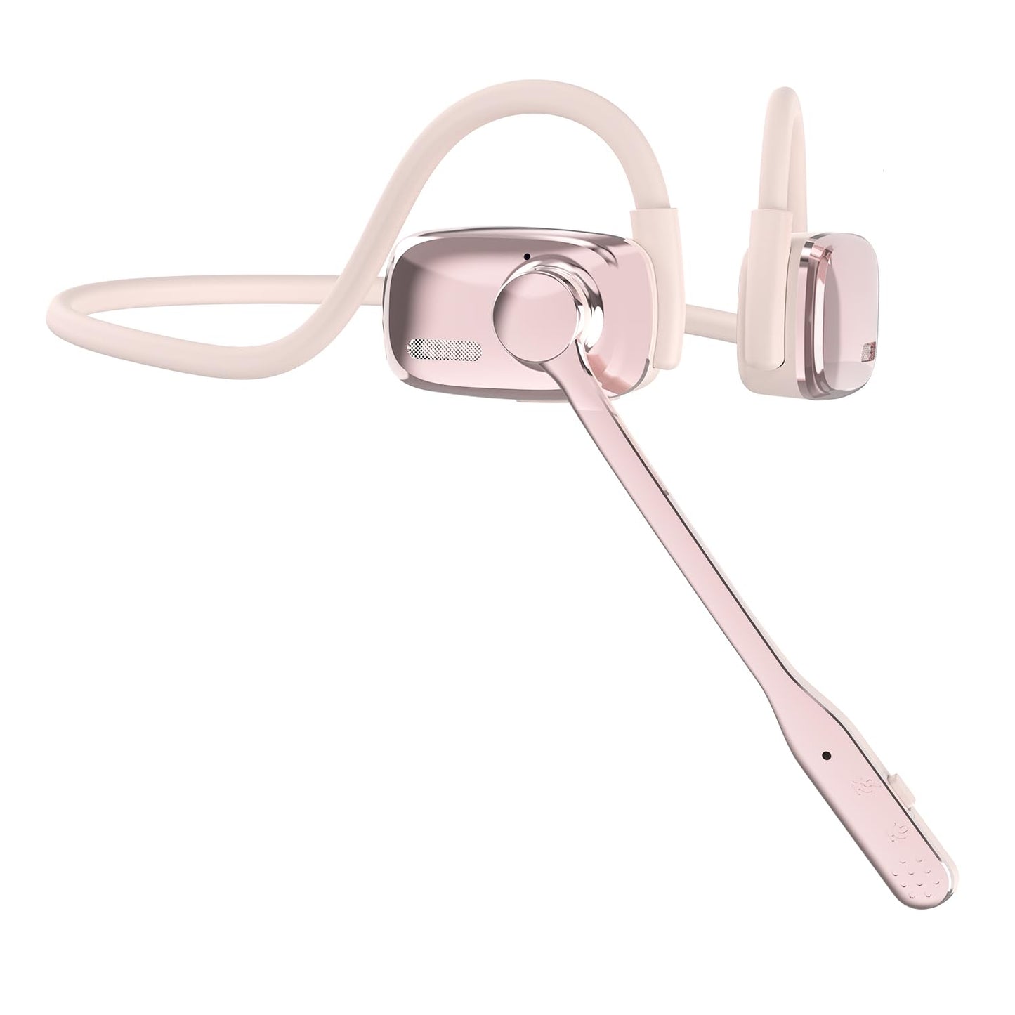 Bluetooth Headphones LK12 Bluetooth Wireless Headphones with Noise Cancelling Mic 15.4mm Diaphragm Driver Open Ear Headset for Meeting Running Cycling (Pink-Louder Volume for Indoor Outdoor)