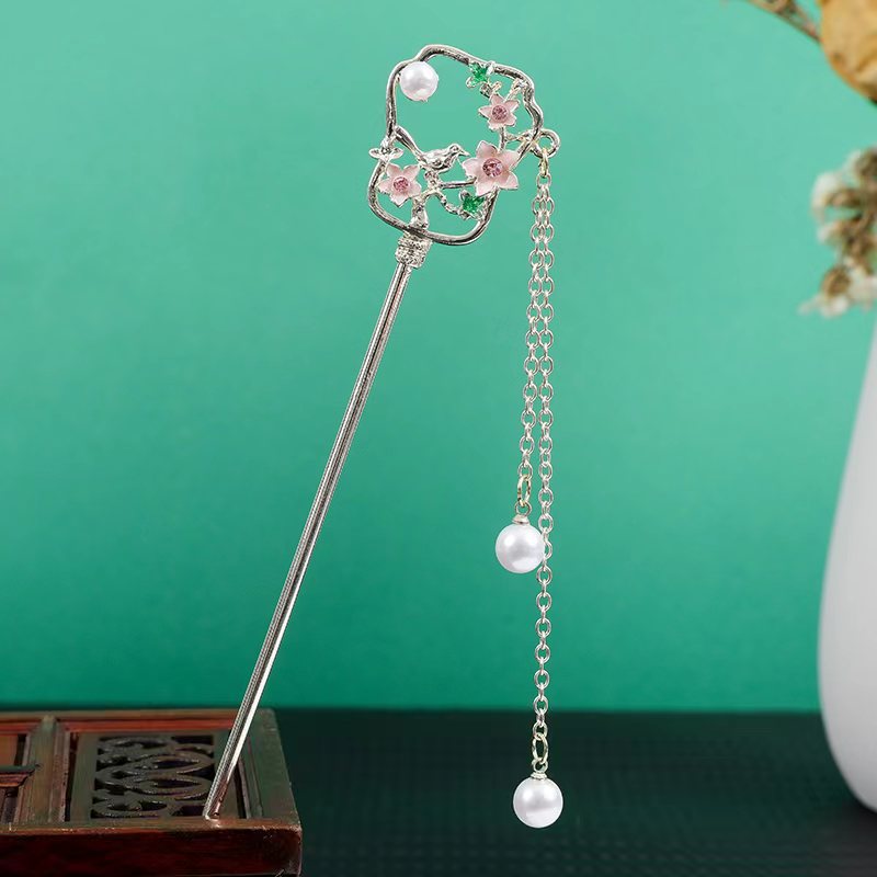 New Chinese Style Floral Hairpin for Everyday Use
