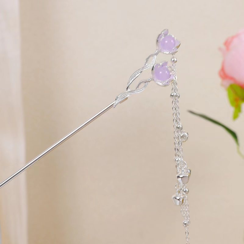 New Chinese Style Floral Hairpin for Everyday Use