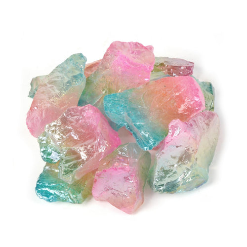 1/2LB Large Raw Rainbow Aura Quartz Natural Crystal Healing Stones Rock Collection