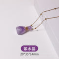 Natural Crystal Perfume Bottle Necklace for Women