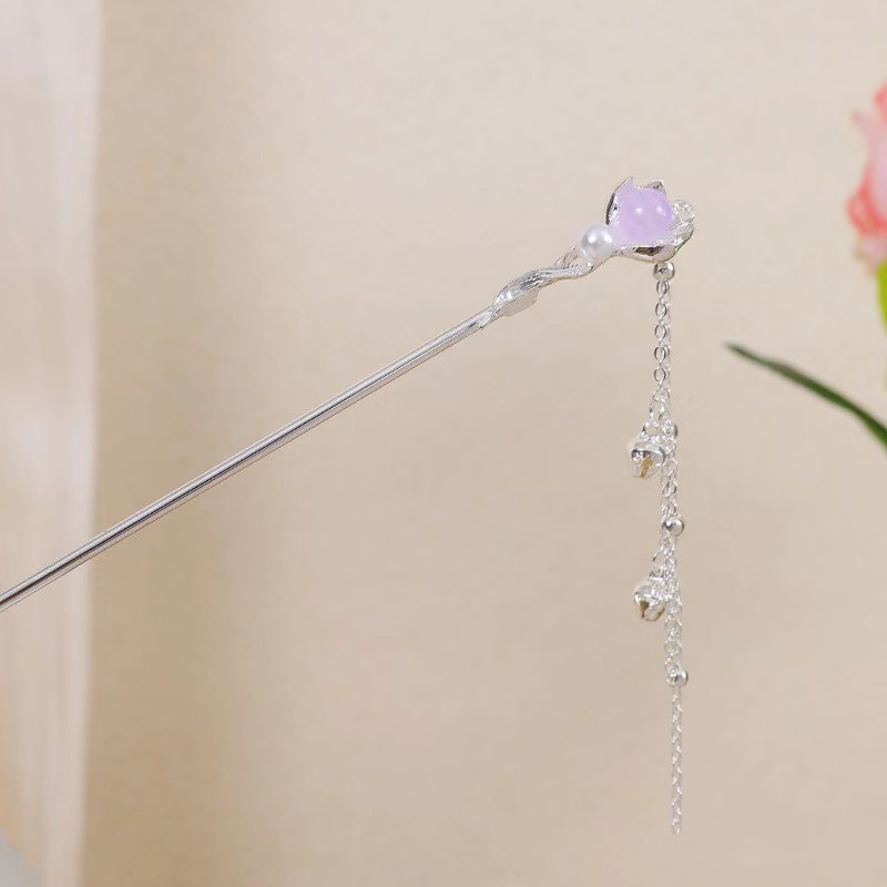 New Chinese Style Floral Hairpin for Everyday Use