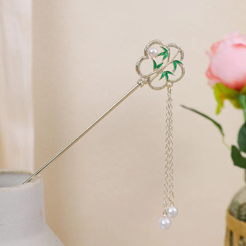New Chinese Style Floral Hairpin for Everyday Use