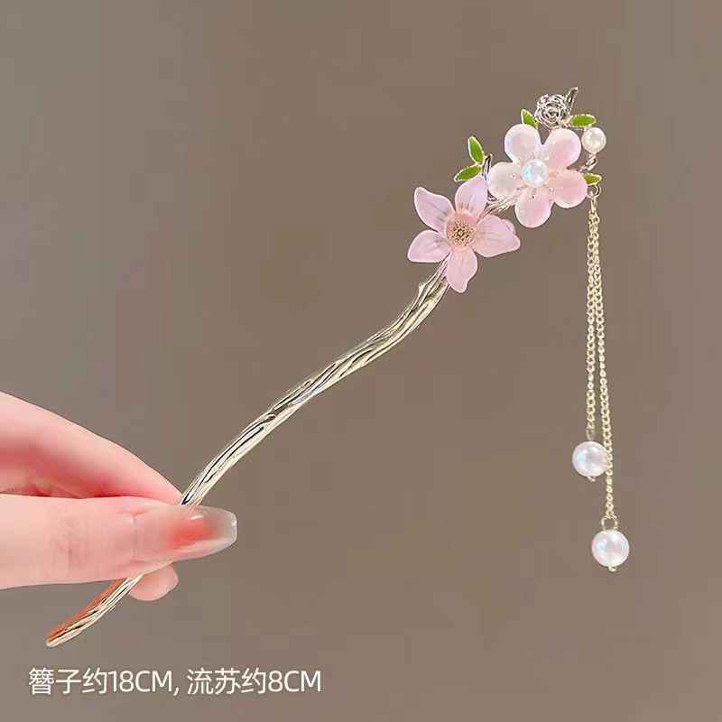 New Chinese Style Floral Hairpin for Everyday Use