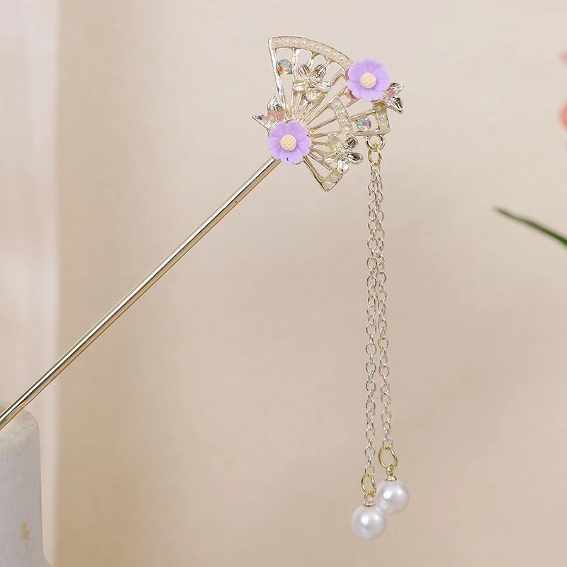 New Chinese Style Floral Hairpin for Everyday Use