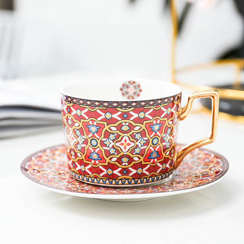Flower Tea Cup and Saucer Set for Afternoon Tea