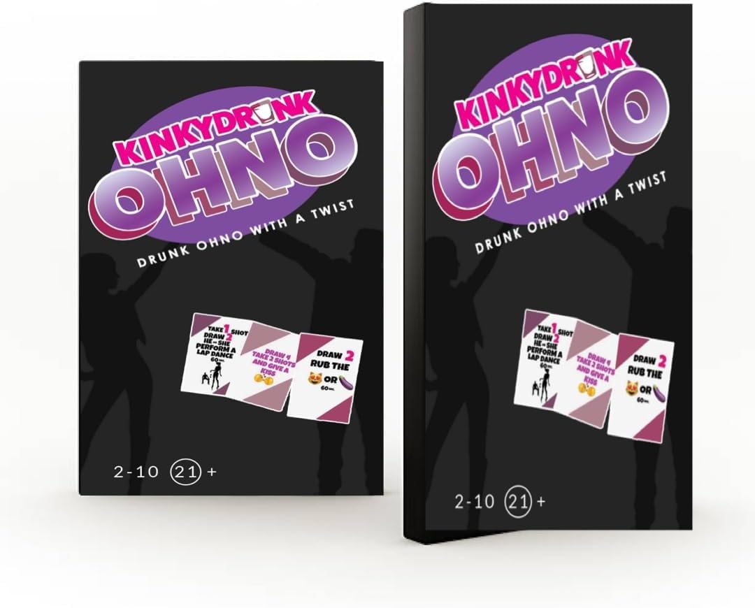 Kinky OHNO - A Drinking Card Game for Couples - 117 Cards - Fun Adult Drinking Game for Couples