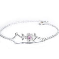 Korean Cherry Blossom Bracelet with Purple Crystals