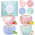 Candle GiftsScented Candles Christmas Gift Set for Women 4 Pack Aromatherapy Candles for Home Scented Natural Soy Wax Candles Gift Set for Birthday Mothers Day Christmas Valentines Day