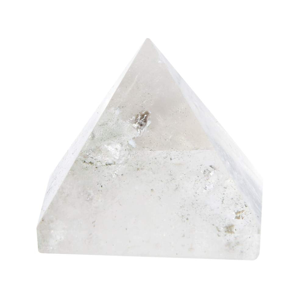 AUNMAS Clear Quartz Pyramid Crystal White Energy Healing Tower