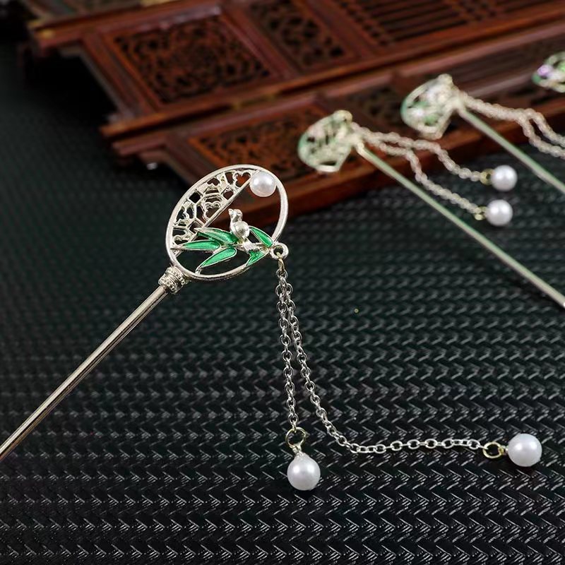 New Chinese Style Floral Hairpin for Everyday Use