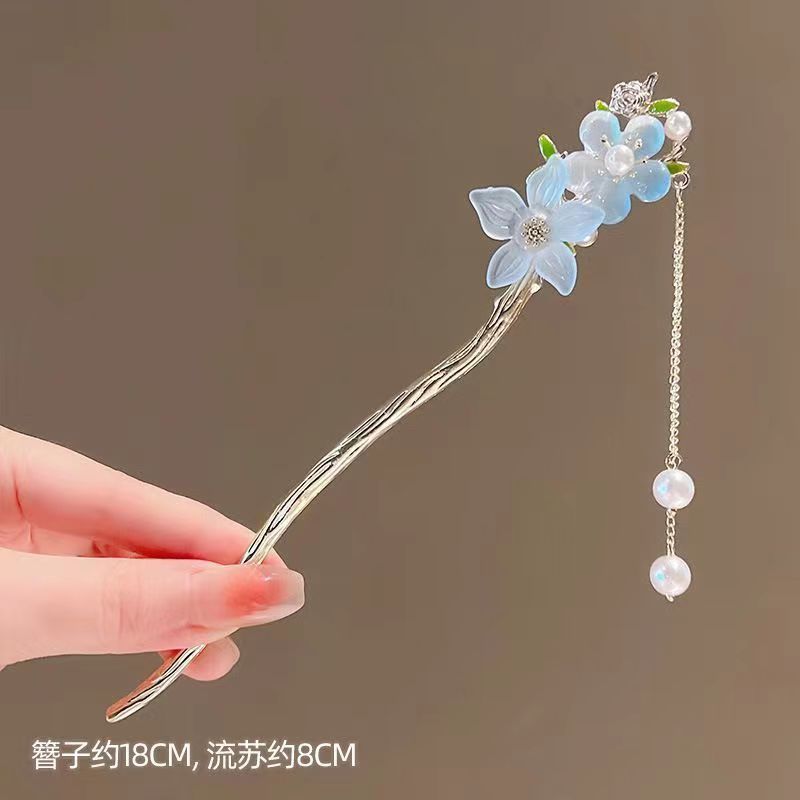 New Chinese Style Floral Hairpin for Everyday Use