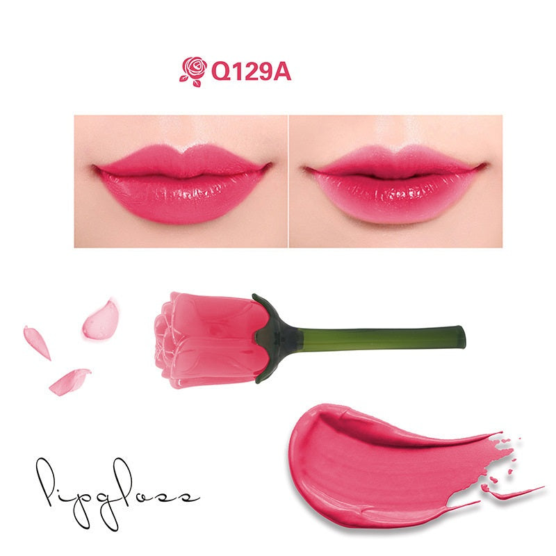 Moisturizing Non-Stick Lip Gloss - Roses Design