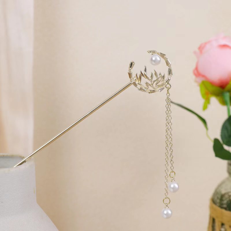 New Chinese Style Floral Hairpin for Everyday Use