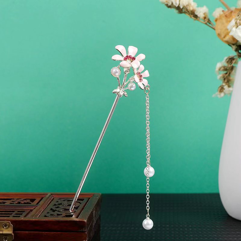 New Chinese Style Floral Hairpin for Everyday Use