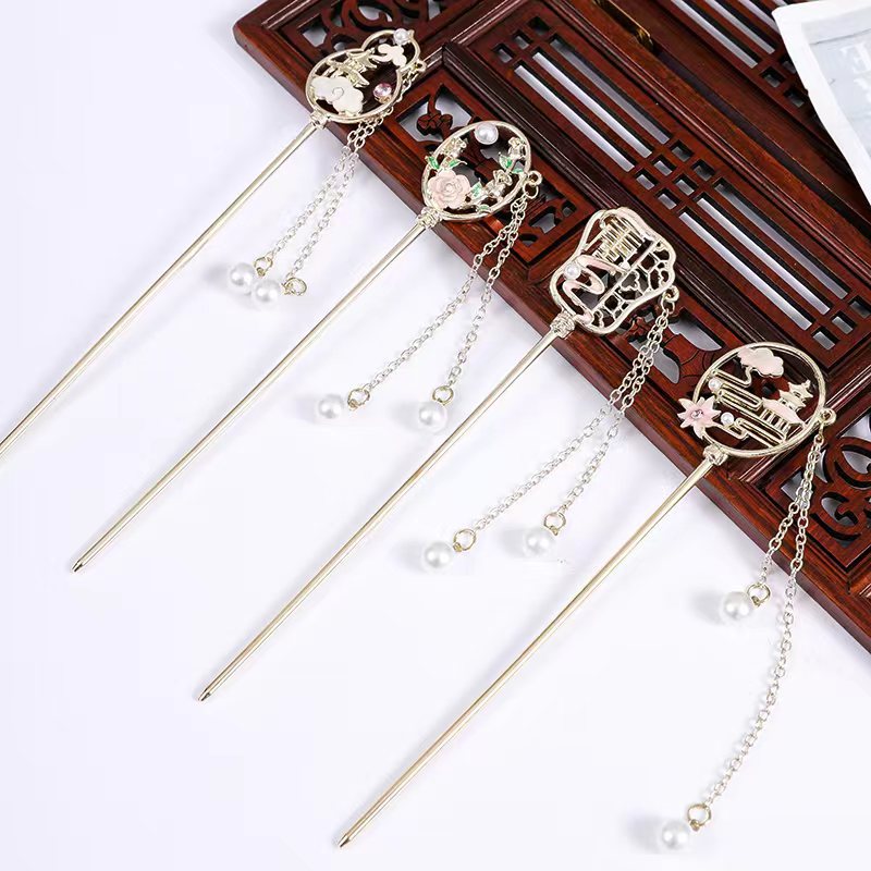 New Chinese Style Floral Hairpin for Everyday Use
