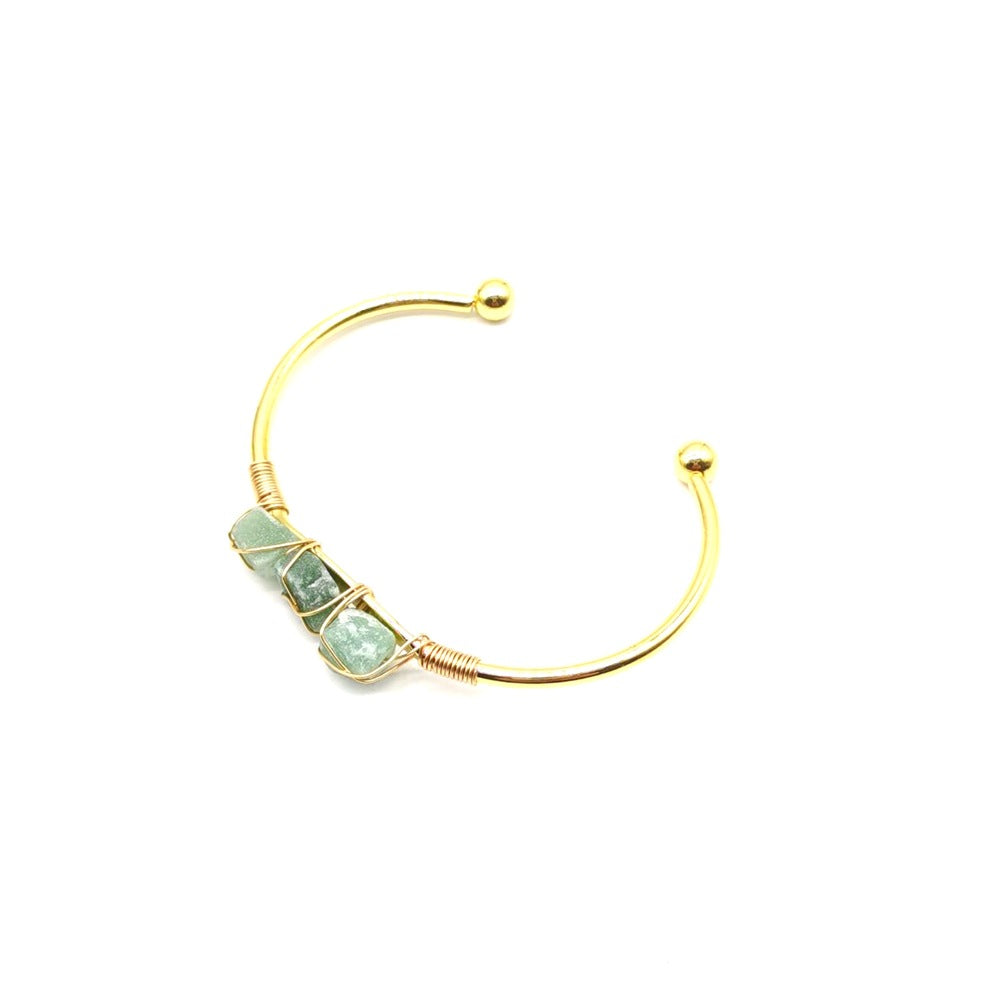 Handmade Braided Bracelets with Natural Gemstone Crystals