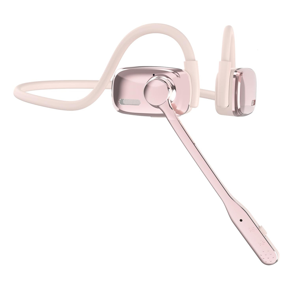 Bluetooth Headphones LK12 Bluetooth Wireless Headphones with Noise Cancelling Mic 15.4mm Diaphragm Driver Open Ear Headset for Meeting Running Cycling (Pink-Louder Volume for Indoor Outdoor)