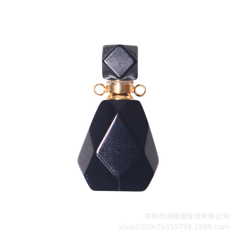 Natural Crystal Perfume Bottle Necklace for Women