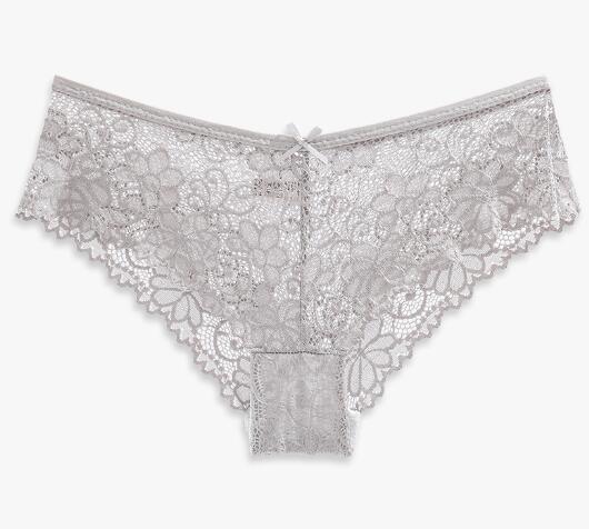 Women's Lace T-shaped Cotton Underwear - Pink Butterfly