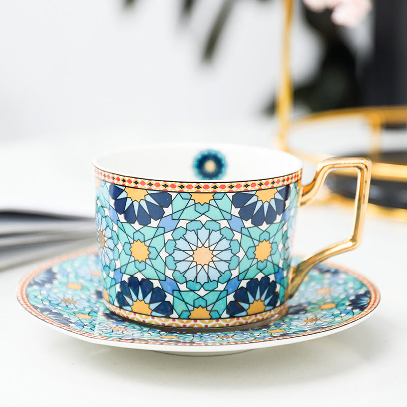 Flower Tea Cup and Saucer Set for Afternoon Tea