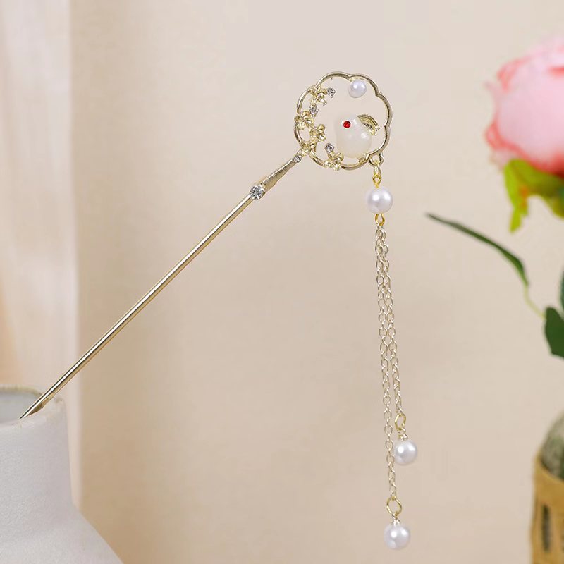 New Chinese Style Floral Hairpin for Everyday Use