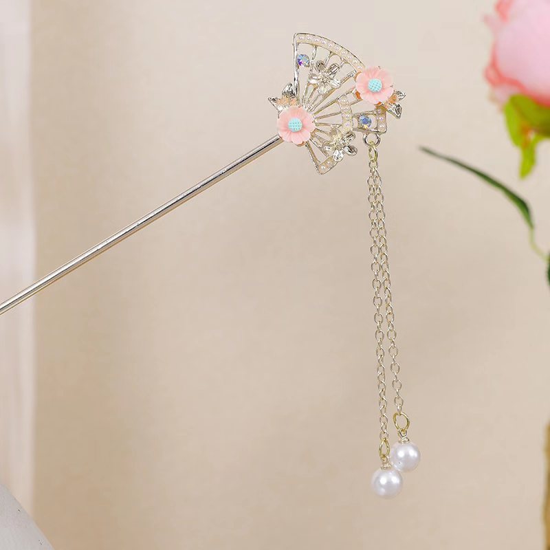 New Chinese Style Floral Hairpin for Everyday Use