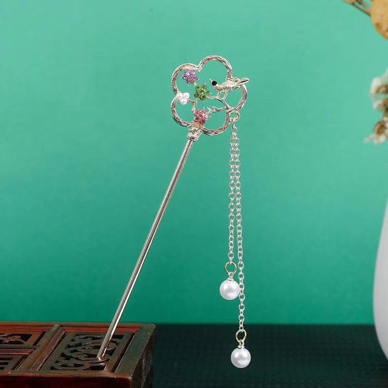 New Chinese Style Floral Hairpin for Everyday Use