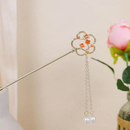 New Chinese Style Floral Hairpin for Everyday Use