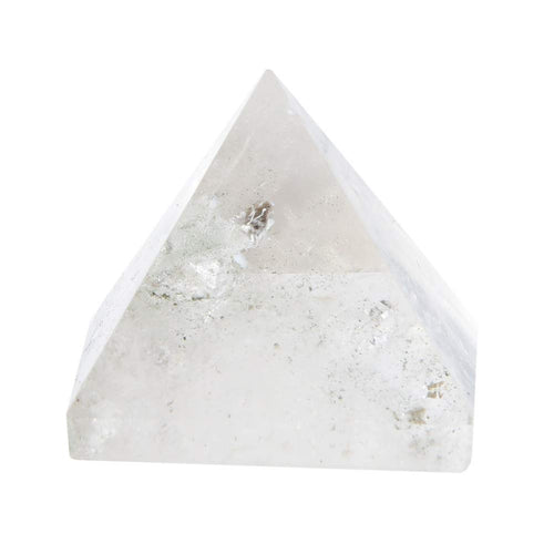 AUNMAS Clear Quartz Pyramid Crystal White Energy Healing Tower