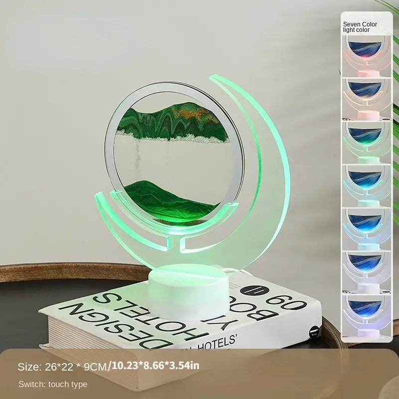 Moving Sand Art Table Lamp - 3D Moon Night Light