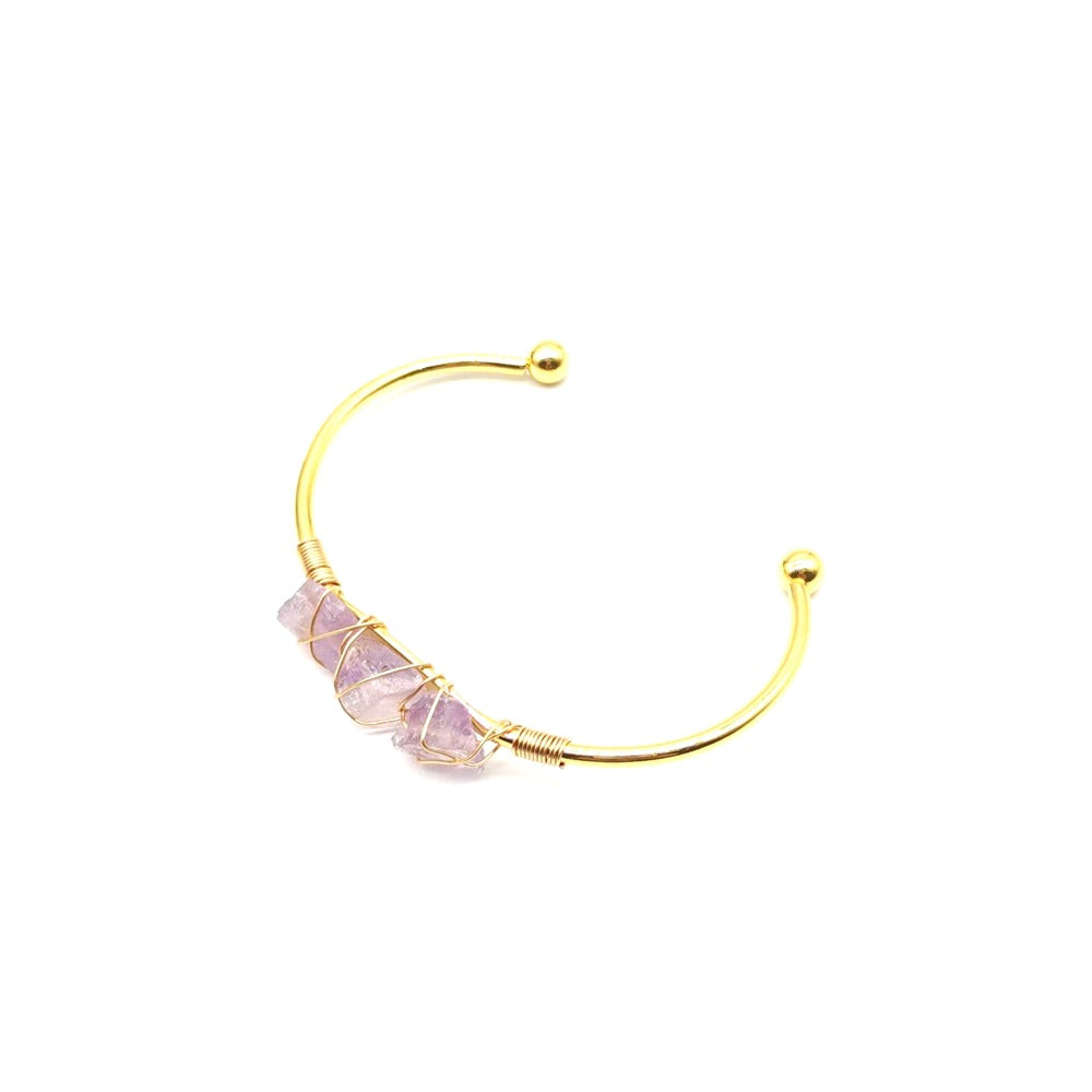 Handmade Braided Bracelets with Natural Gemstone Crystals