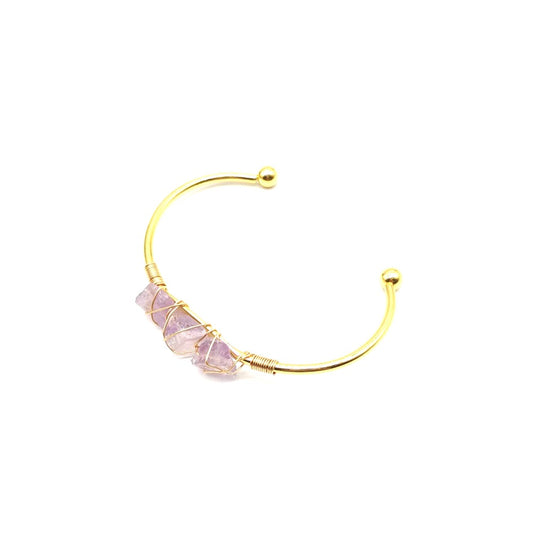 Handmade Braided Bracelets with Natural Gemstone Crystals