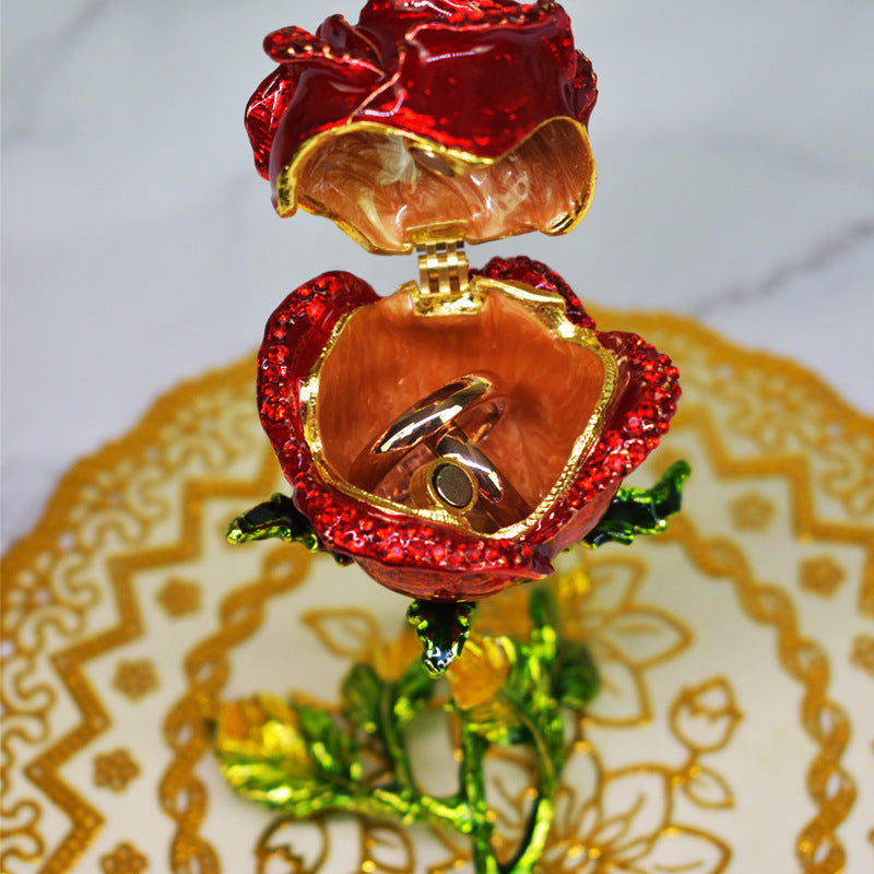 Princess Jewelry Box with Rose Design Storage (New)