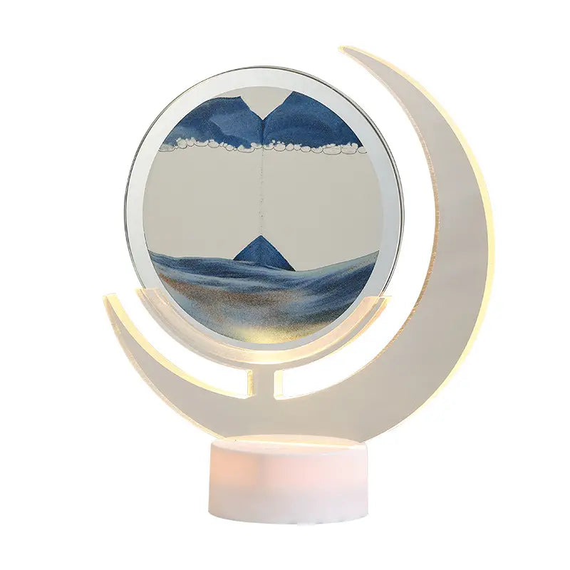 Moving Sand Art Table Lamp - 3D Moon Night Light