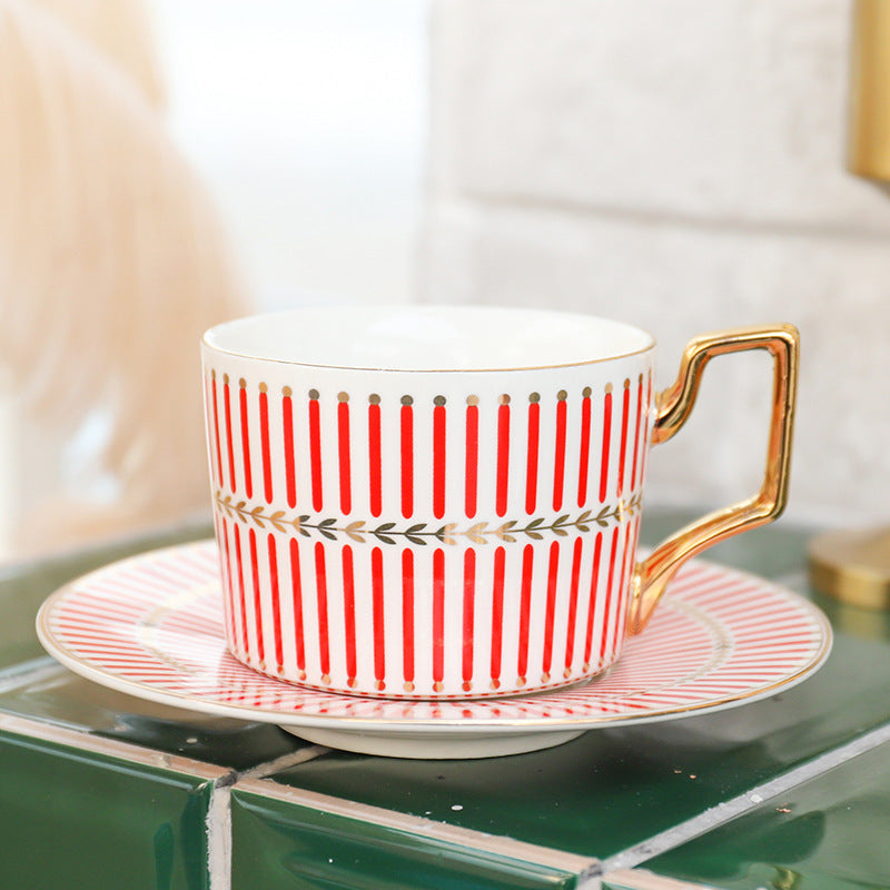 Flower Tea Cup and Saucer Set for Afternoon Tea