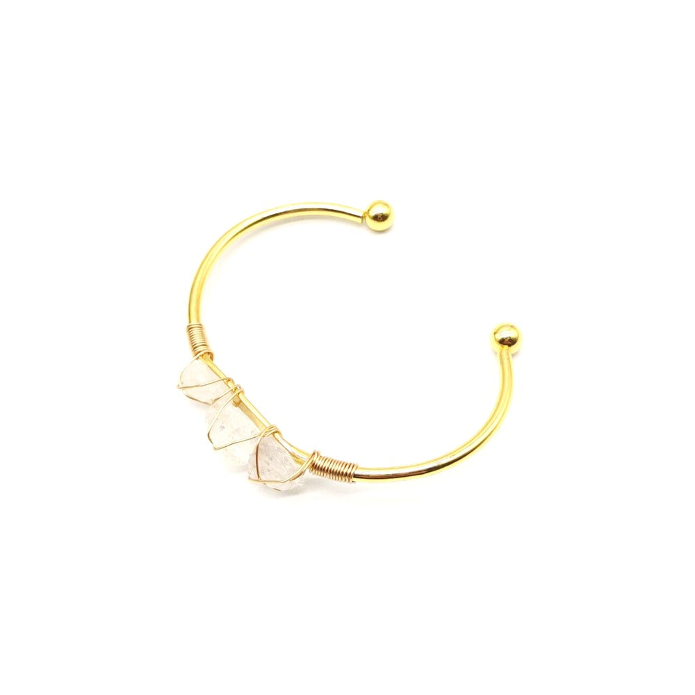 Handmade Braided Bracelets with Natural Gemstone Crystals