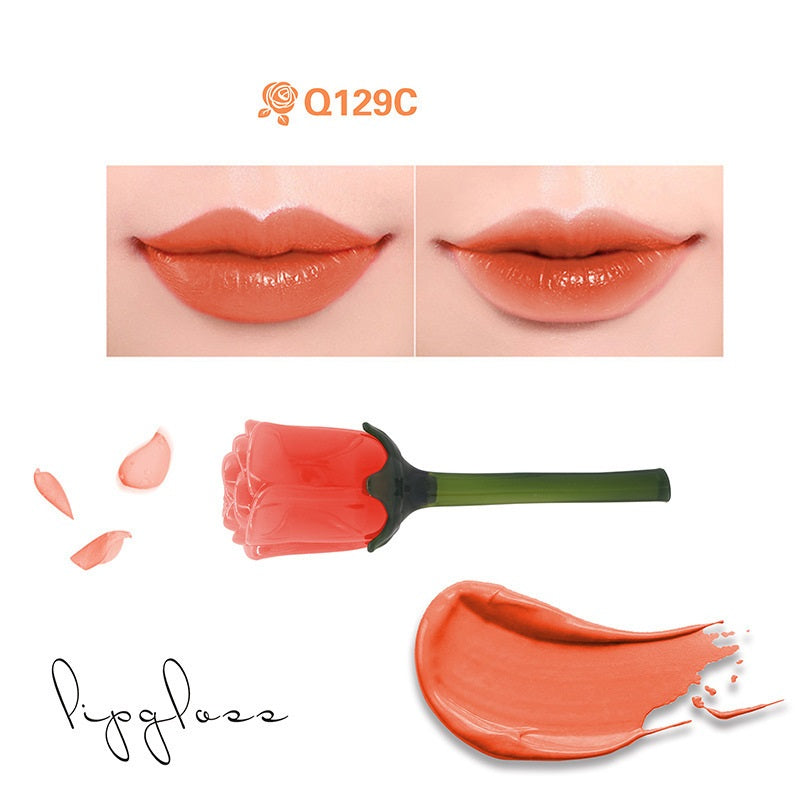Moisturizing Non-Stick Lip Gloss - Roses Design